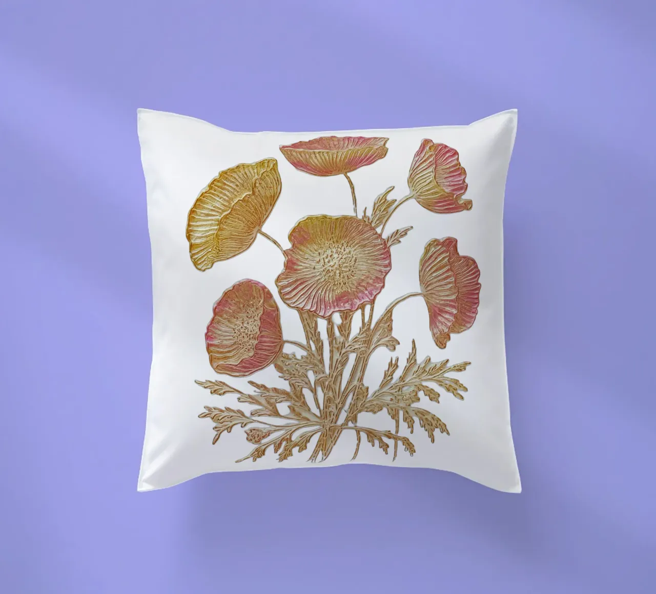 Spring flowers decorative cushion by dinem