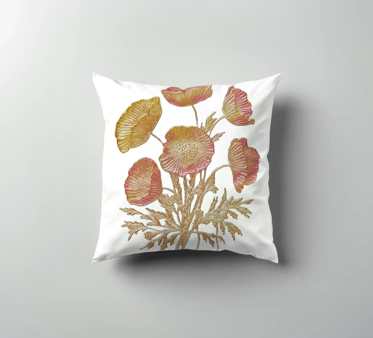 Spring flowers decorative cushion by dinem