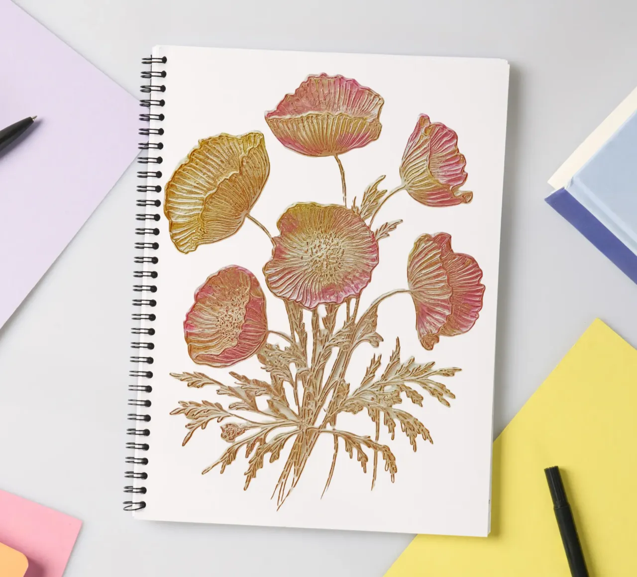 Spring flowers spiral notebook by dinem