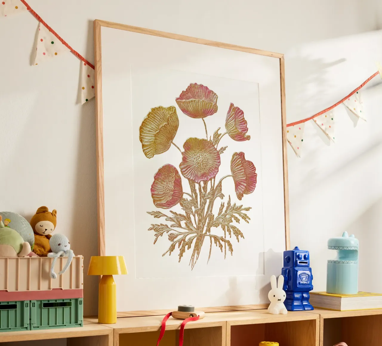 Fiori di primavera poster con telaio in alluminio da dinem