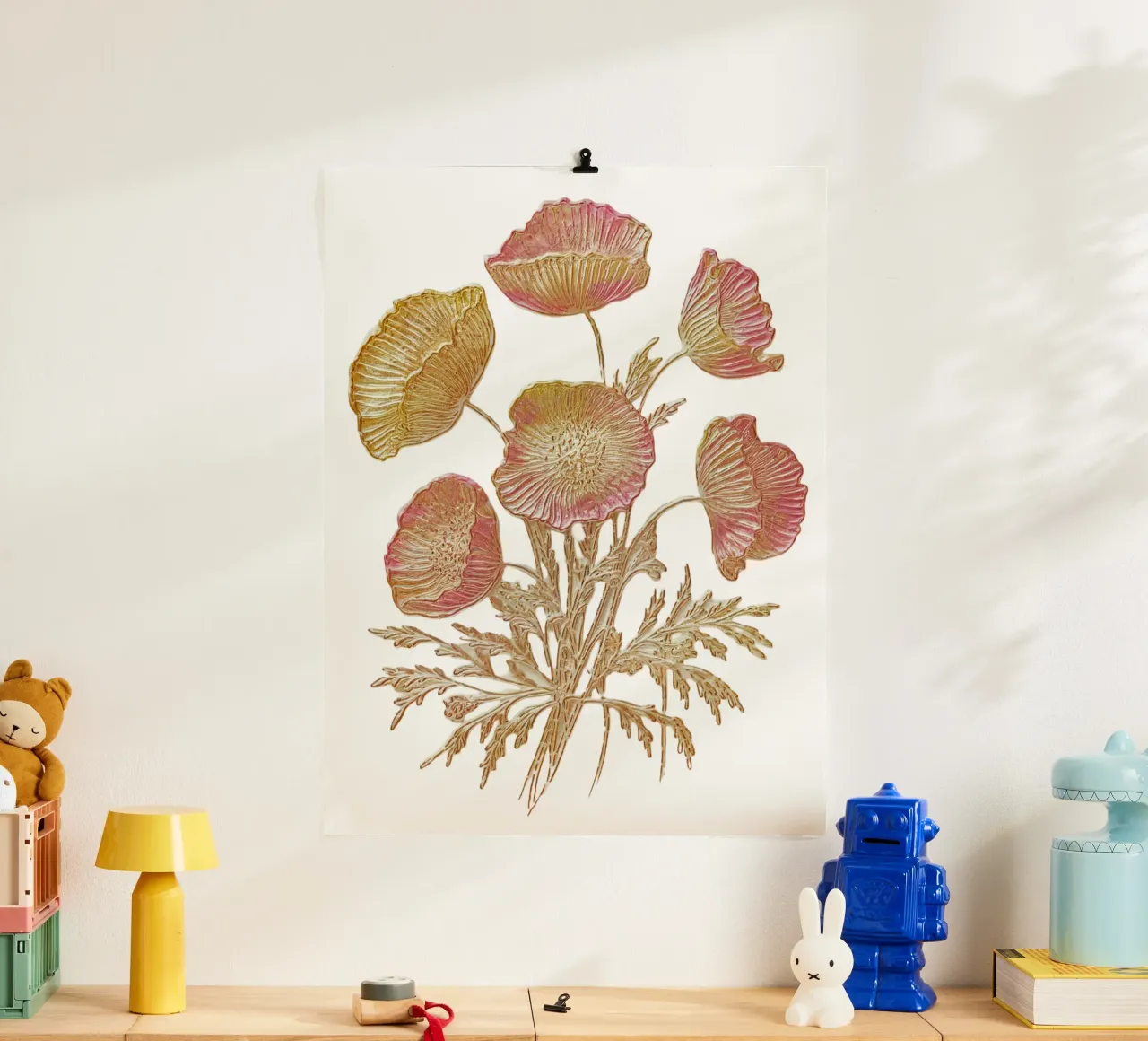 Fiori di primavera poster con telaio in alluminio da dinem