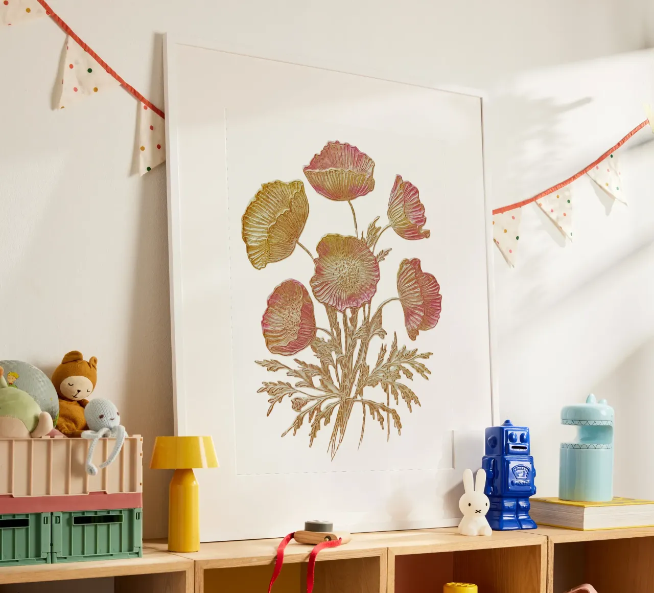 Fiori di primavera poster con telaio in alluminio da dinem