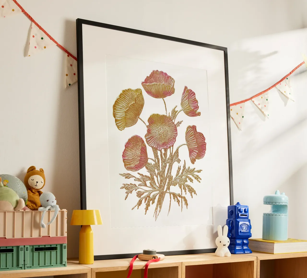 Fiori di primavera poster con telaio in alluminio da dinem