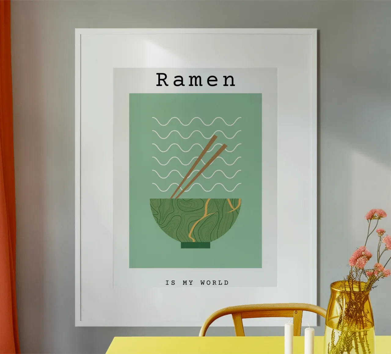 Ramen Lover poster con telaio in legno da Dreamer10