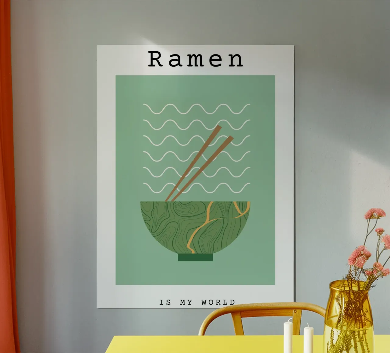Ramen Lover poster con telaio in legno da Dreamer10