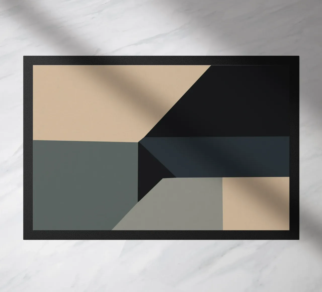 Minimal Gedempte kleuren geometrische nordic art deurmat van Little Dean