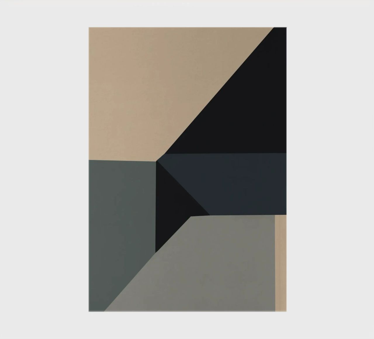 Minimal Muted color geometrical nordic art notebook by Little Dean