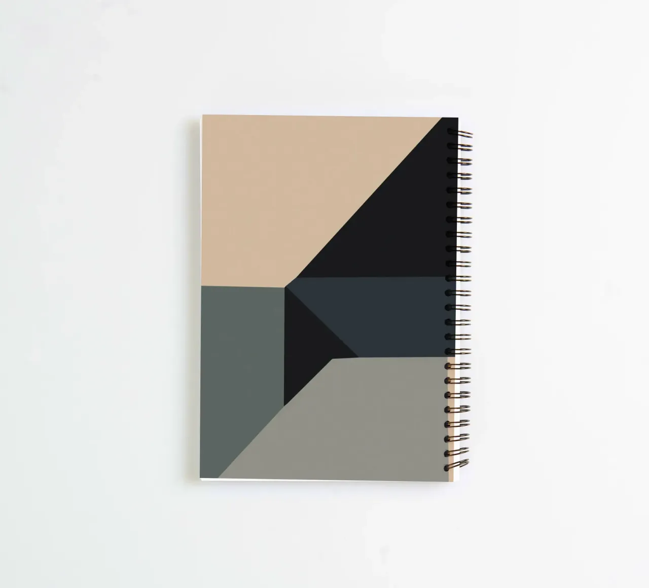 Minimal Gedempte kleuren geometrische nordic art notitieboek met spiraal van Little Dean