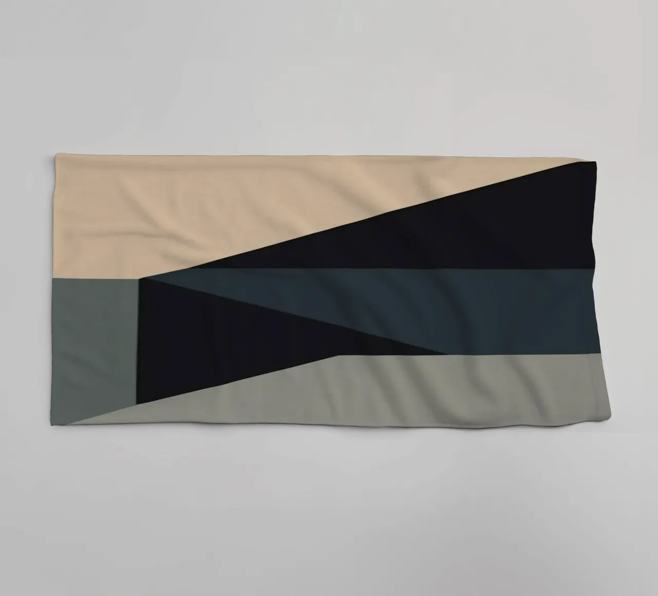 Minimal Couleur sourde géométrique art nordique serviette de bain de Little Dean