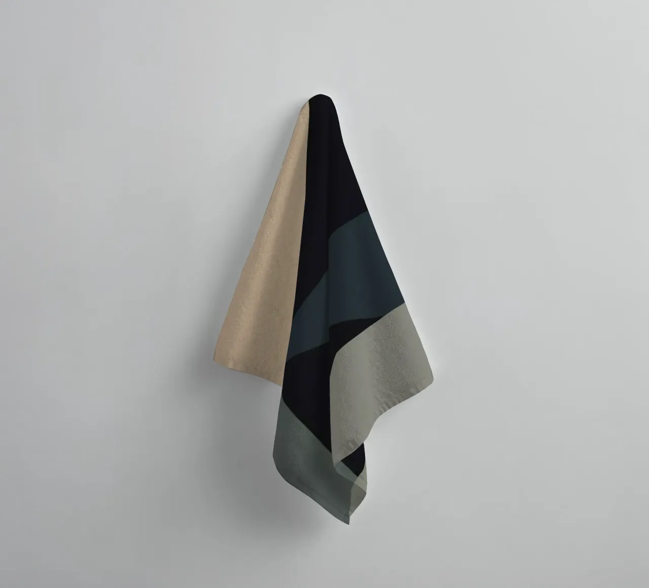 Minimal Couleur sourde géométrique art nordique serviette de bain de Little Dean