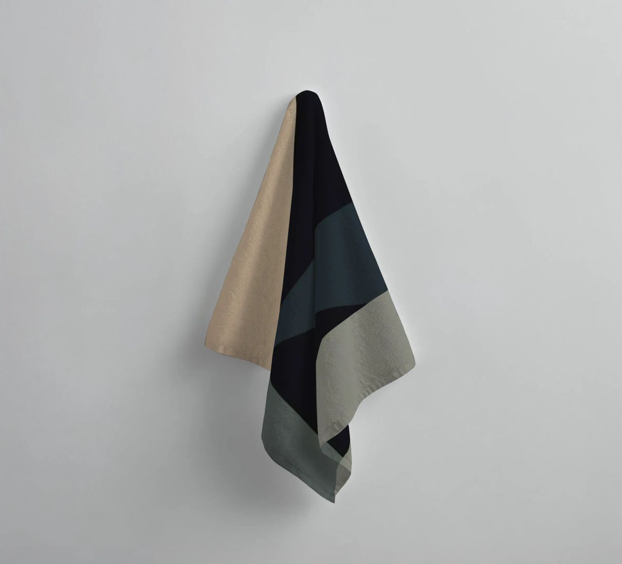 Minimal Muted color geometrical nordic art towel by Little Dean