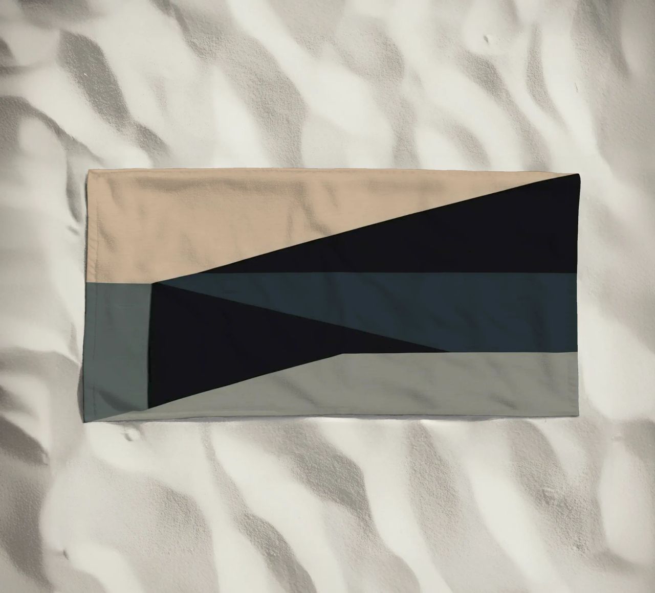 Minimal Muted color geometrical nordic art beach towel by Little Dean