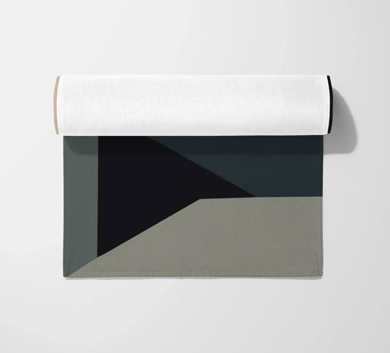 Minimal Muted color geometrical nordic art beach towel by Little Dean