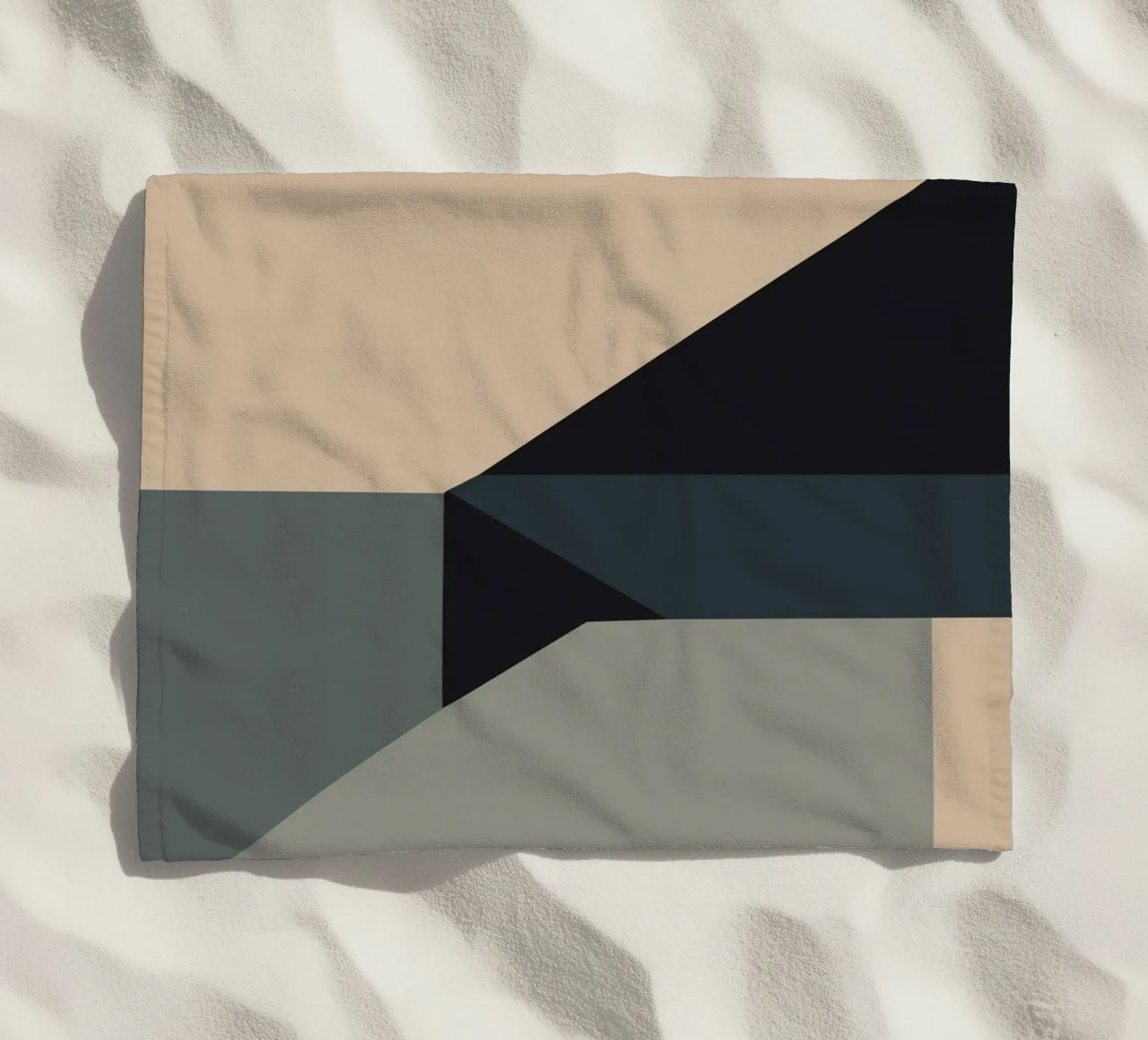 Minimal Muted color geometrical nordic art beach towel by Little Dean
