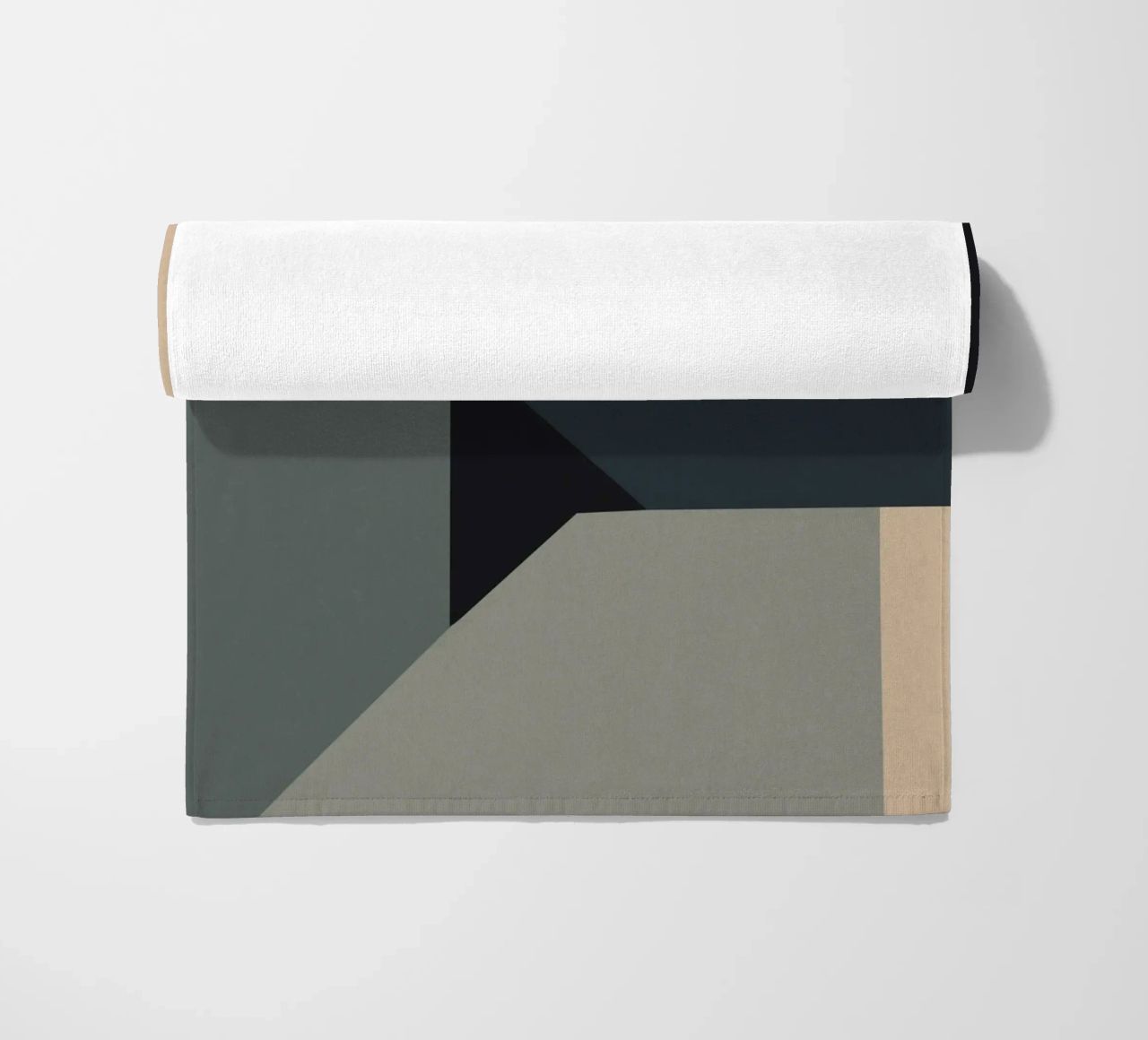 Minimal Muted color geometrical nordic art beach towel by Little Dean