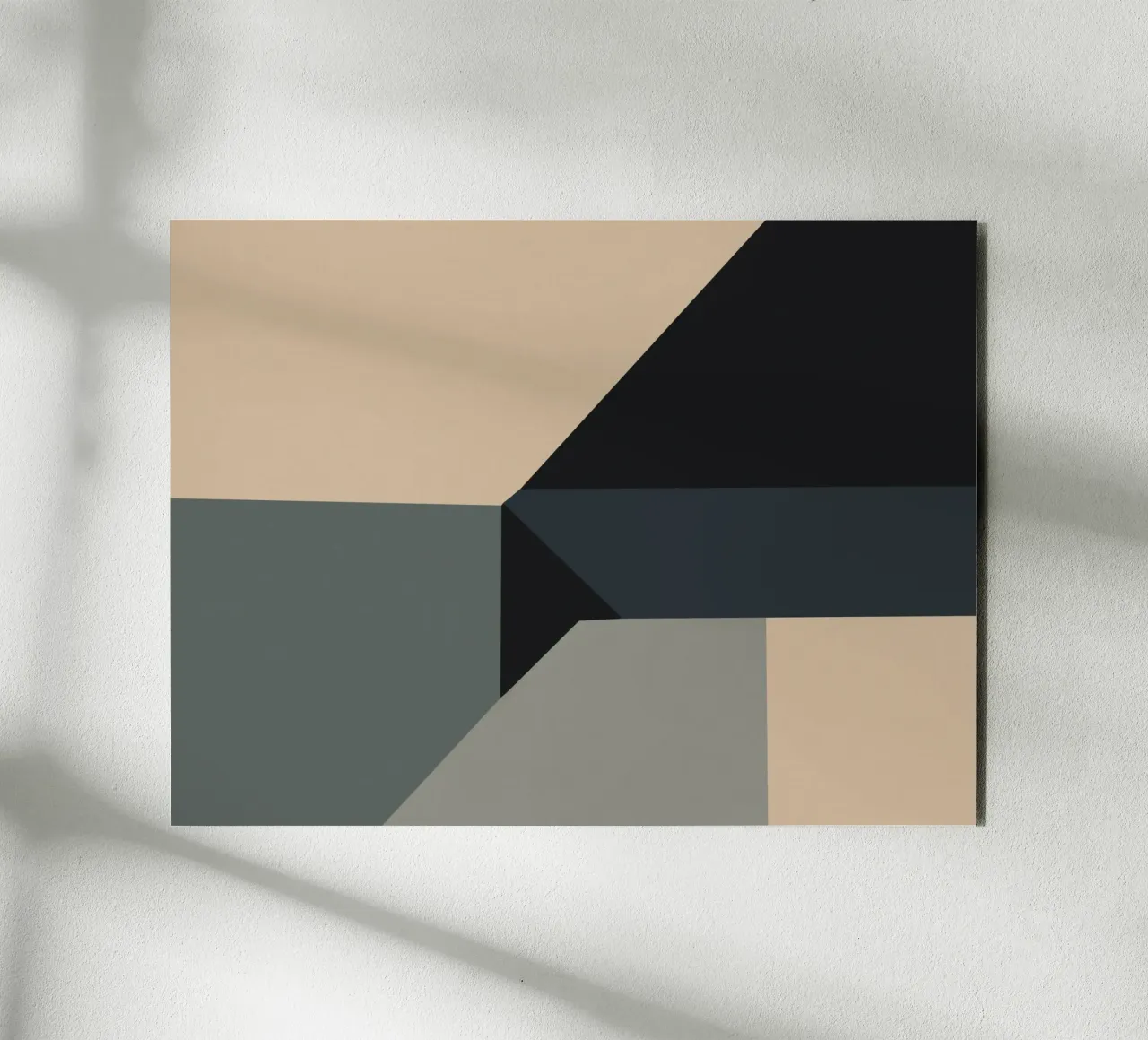 Minimal Colore tenue arte geometrica nordica alluminio dibond da Little Dean