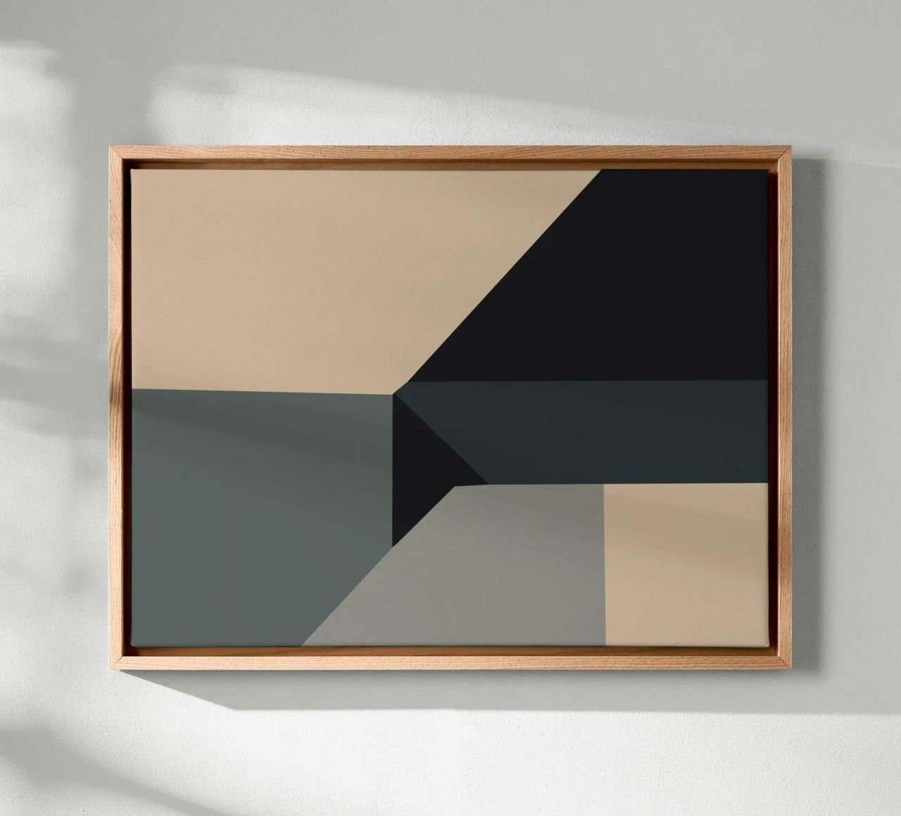 Minimal Muted color geometrical nordic art canvas by Little Dean