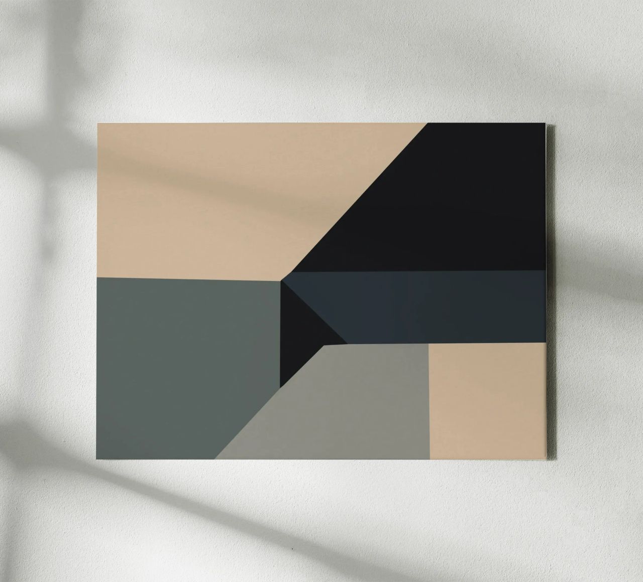 Minimal Muted color geometrical nordic art canvas by Little Dean