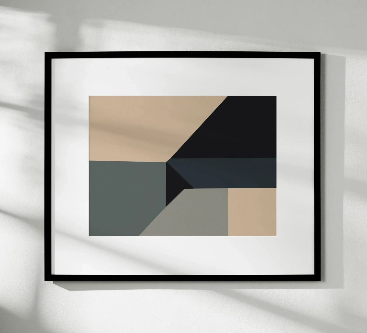 Minimal Muted color geometrical nordic art poster by Little Dean