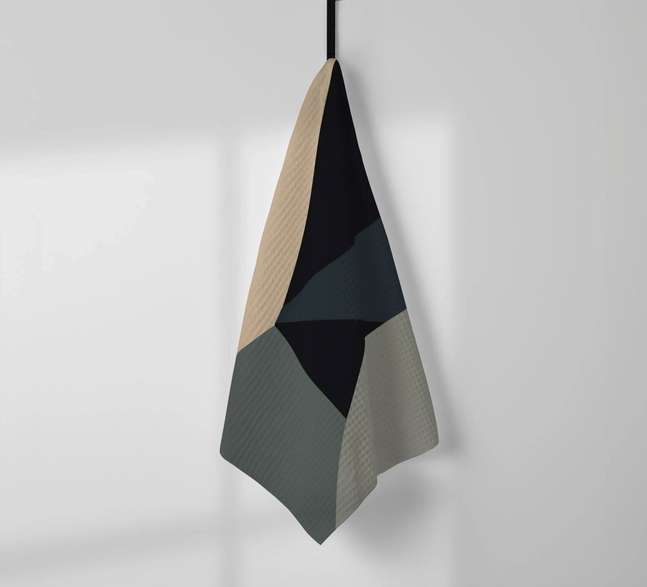 Minimal Muted color geometrical nordic art tea towel by Little Dean