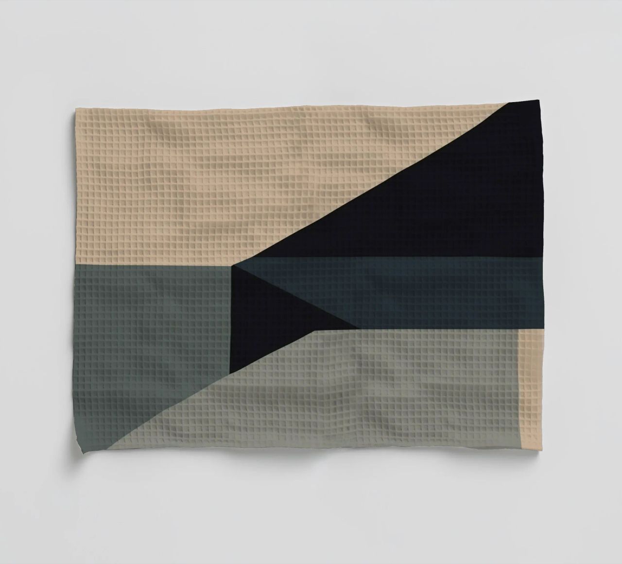 Minimal Muted color geometrical nordic art tea towel by Little Dean