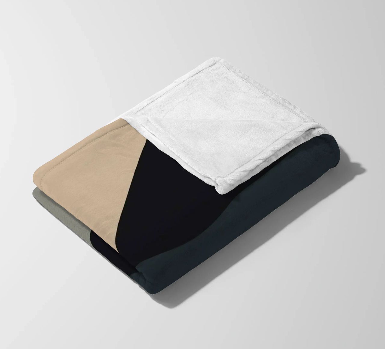 Minimal Muted color geometrical nordic art fleece blanket by Little Dean