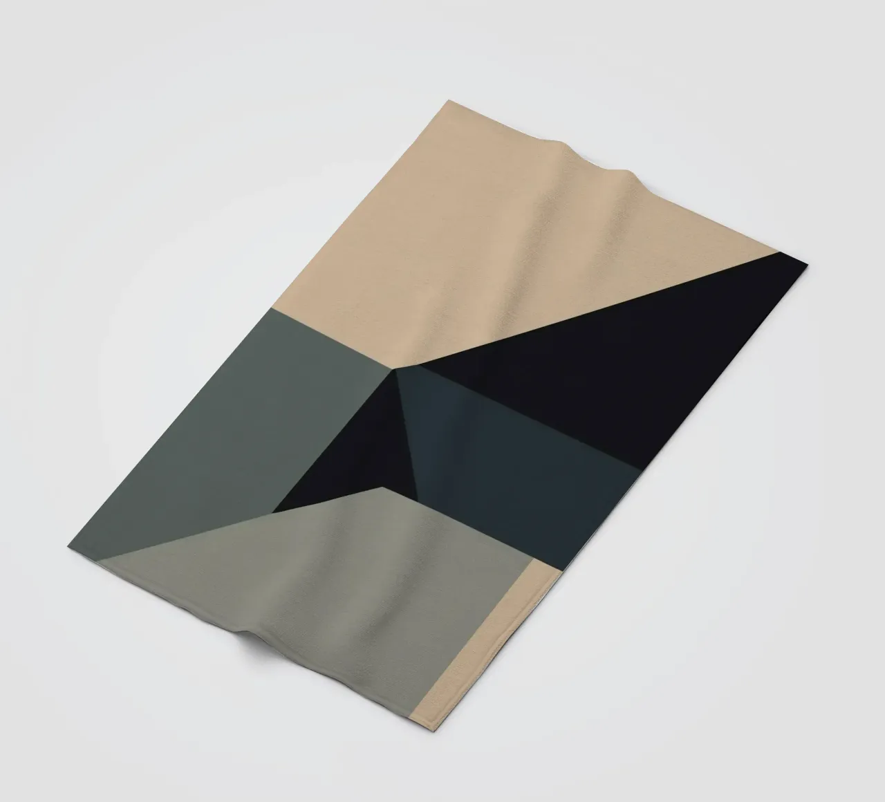 Minimal Colore tenue arte geometrica nordica coperta in pile da Little Dean