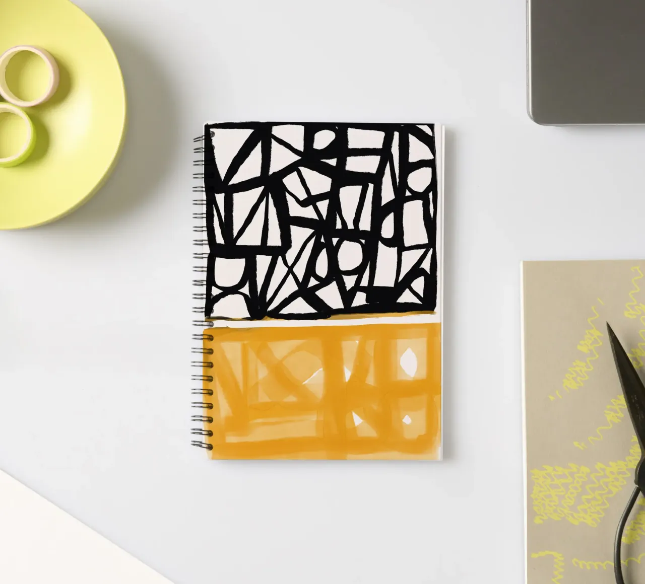 Web of color spiral notebook by Little Dean