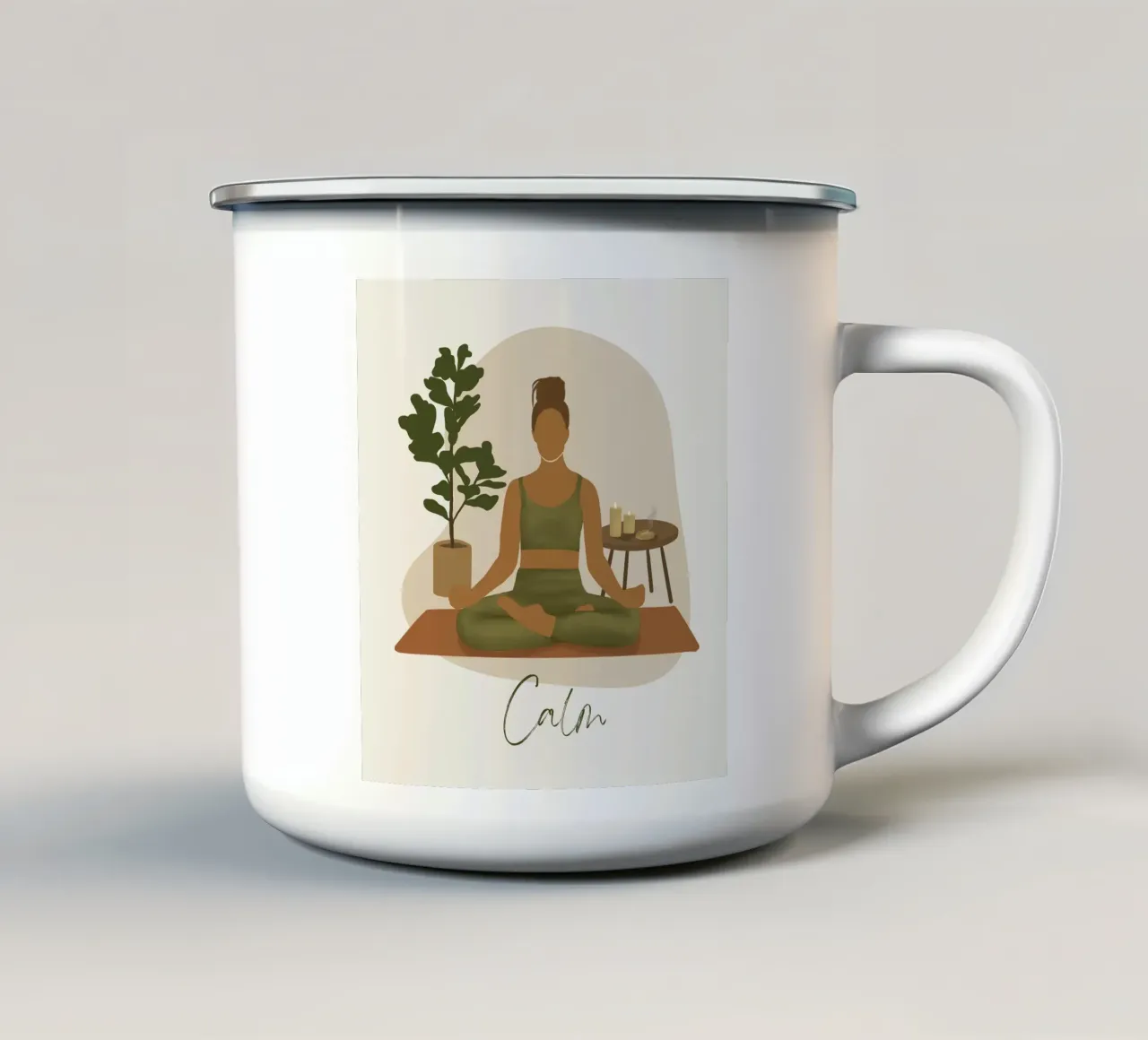 Yoga enamel mug by Dreamer10