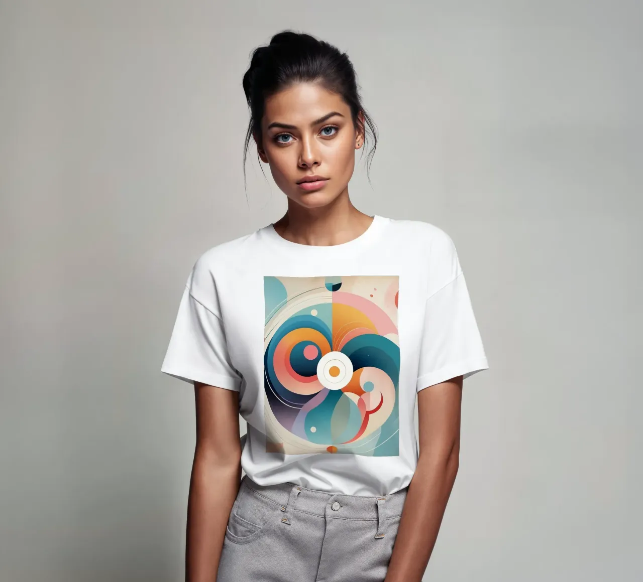 Kleurrijk abstract ontwerp met wervelende vormen t-shirt van DesignDoodle