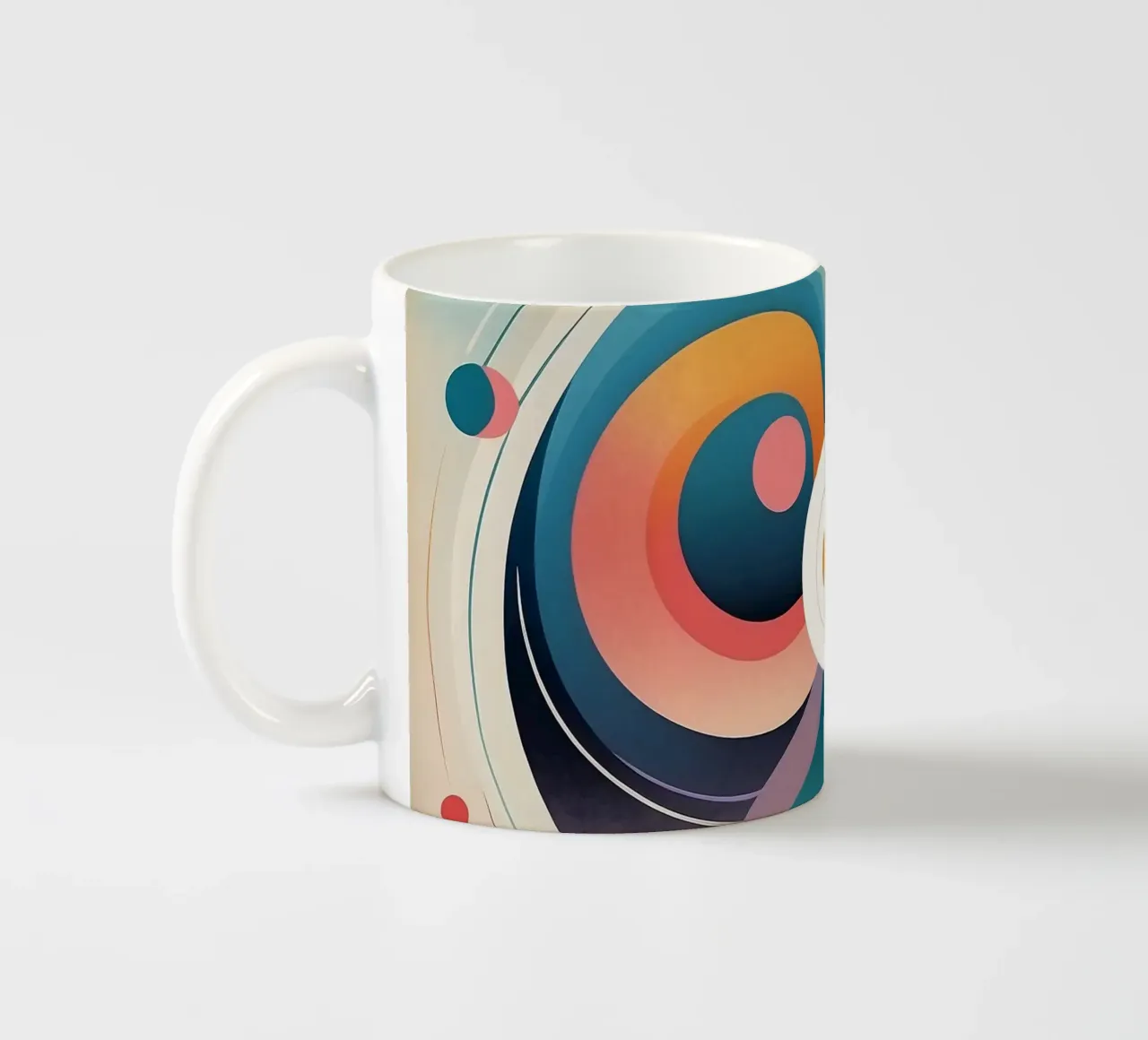 Kleurrijk abstract ontwerp met wervelende vormen keramische mok van DesignDoodle