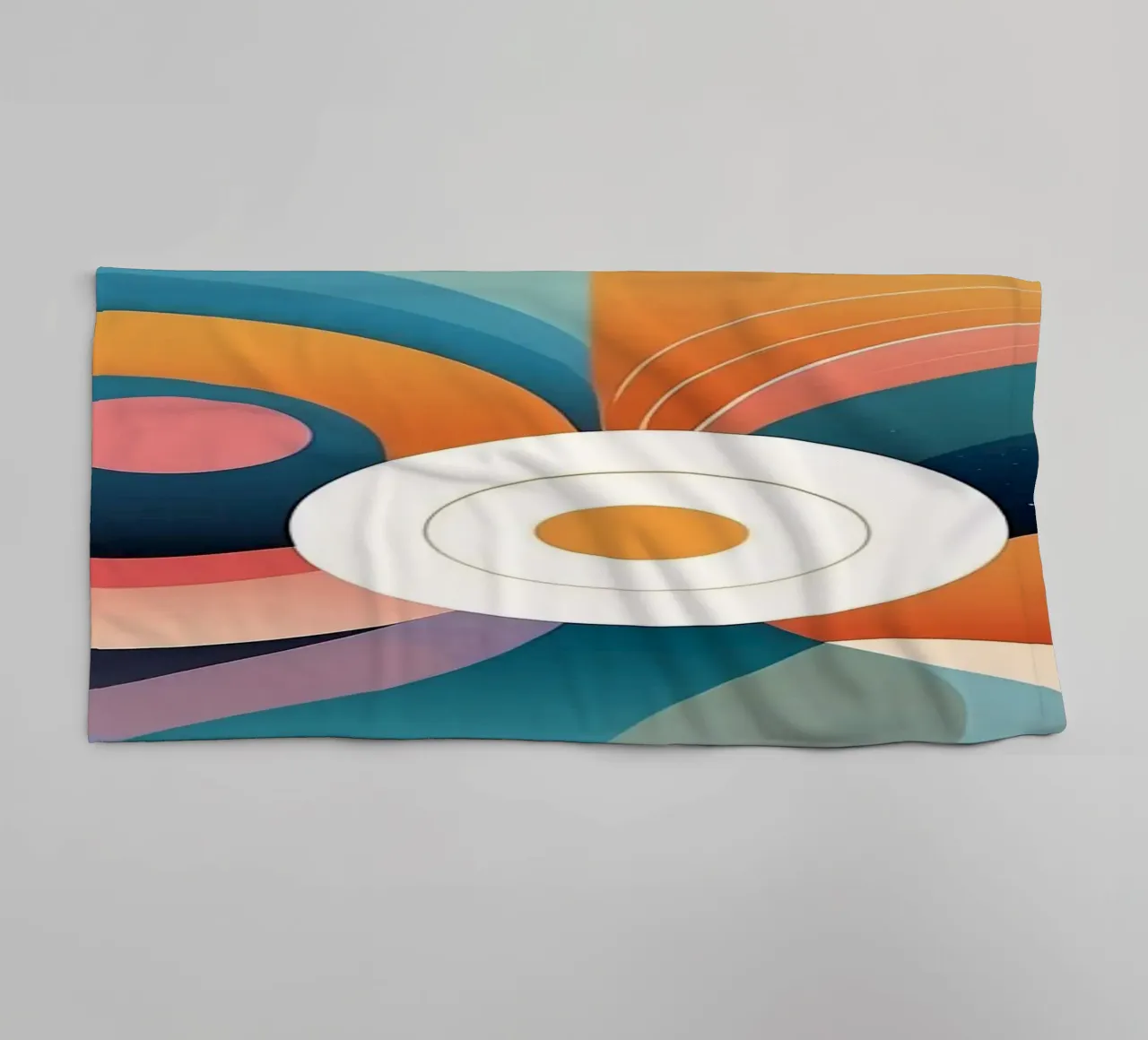 Kleurrijk abstract ontwerp met wervelende vormen badhanddoek van DesignDoodle