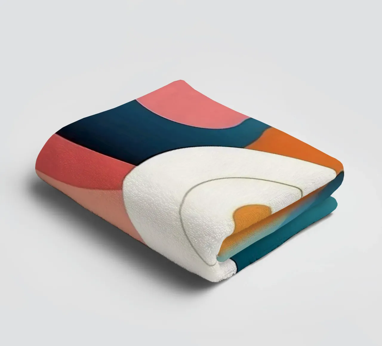 Kleurrijk abstract ontwerp met wervelende vormen badhanddoek van DesignDoodle