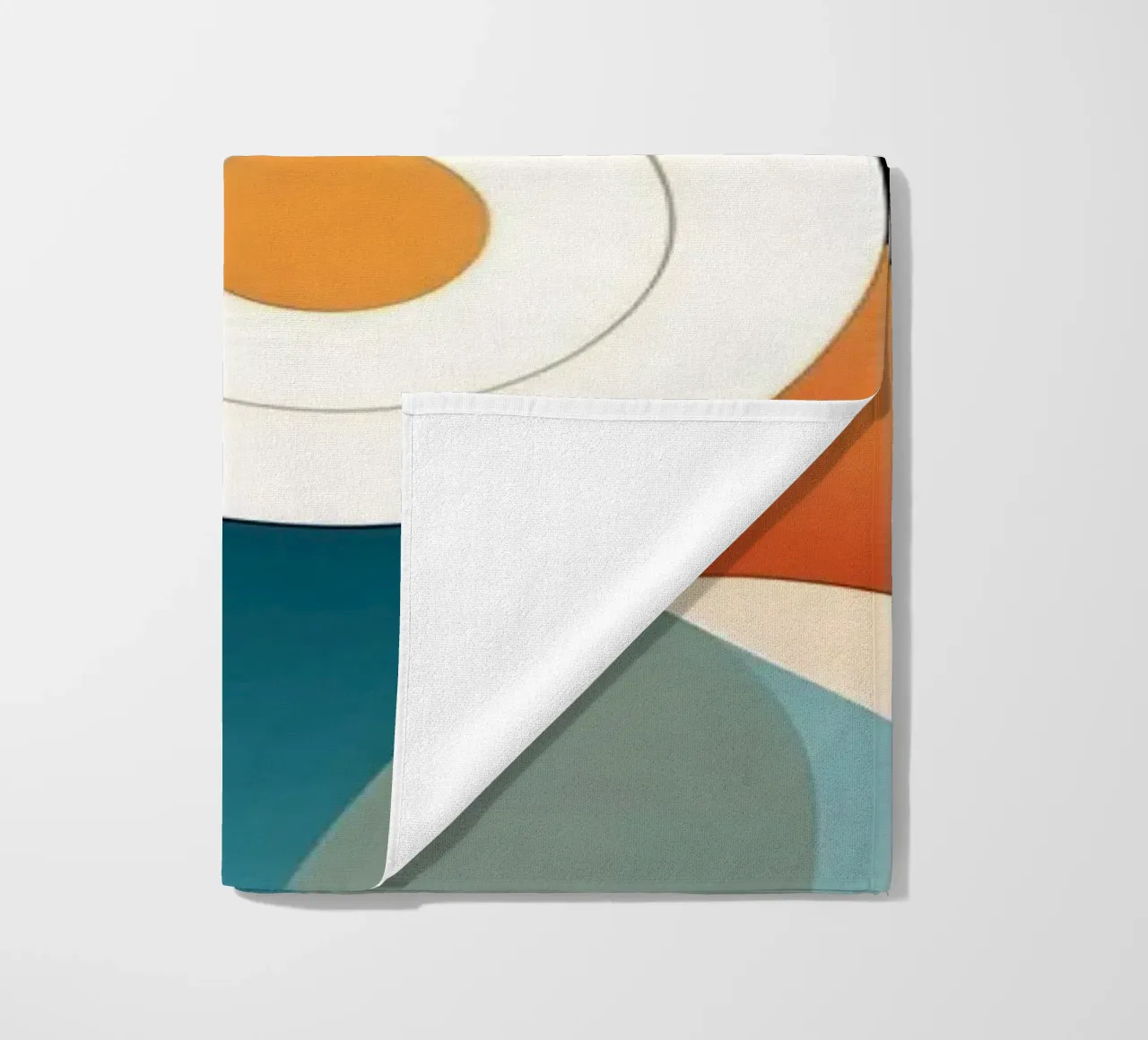 Colorful abstract design featuring swirling shapes beach towel by DesignDoodle