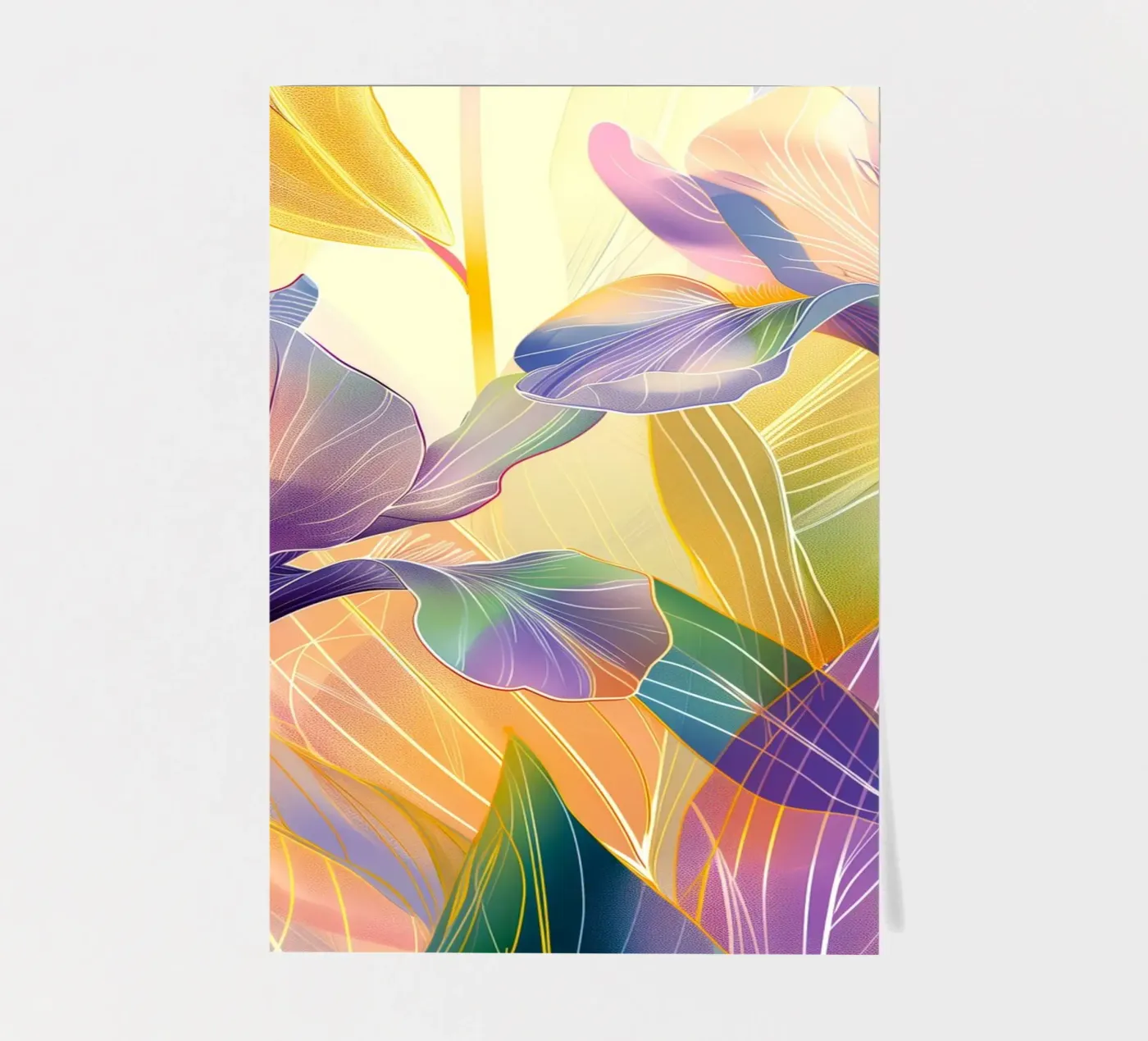 Iris floral pattern sticker sheet by Justyna Jaszke JBJart