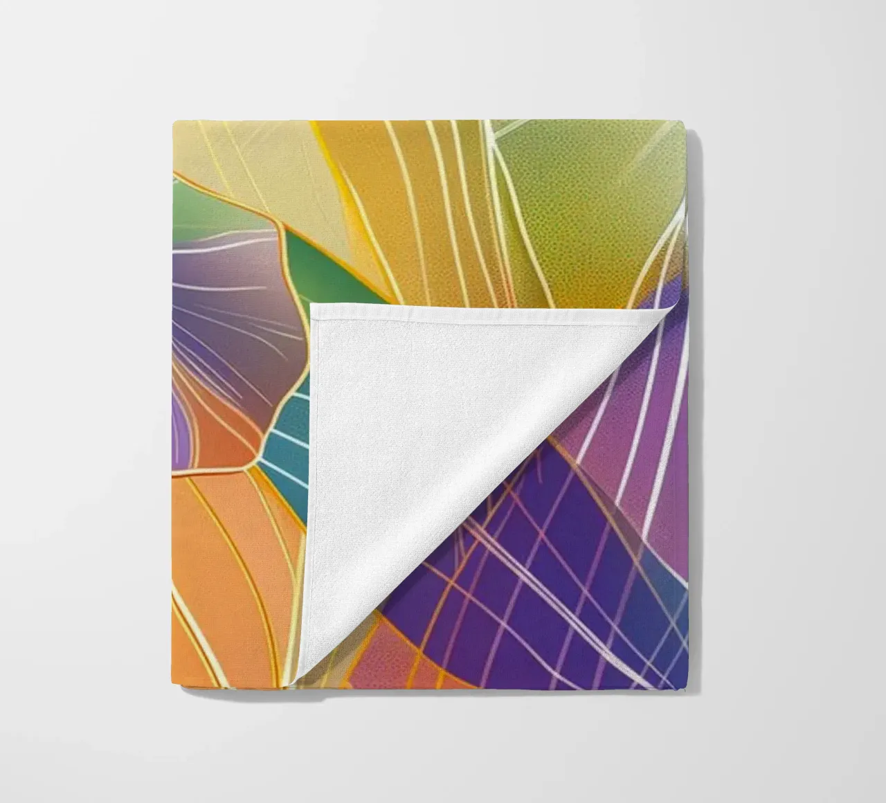 Iris floral pattern beach towel by Justyna Jaszke JBJart