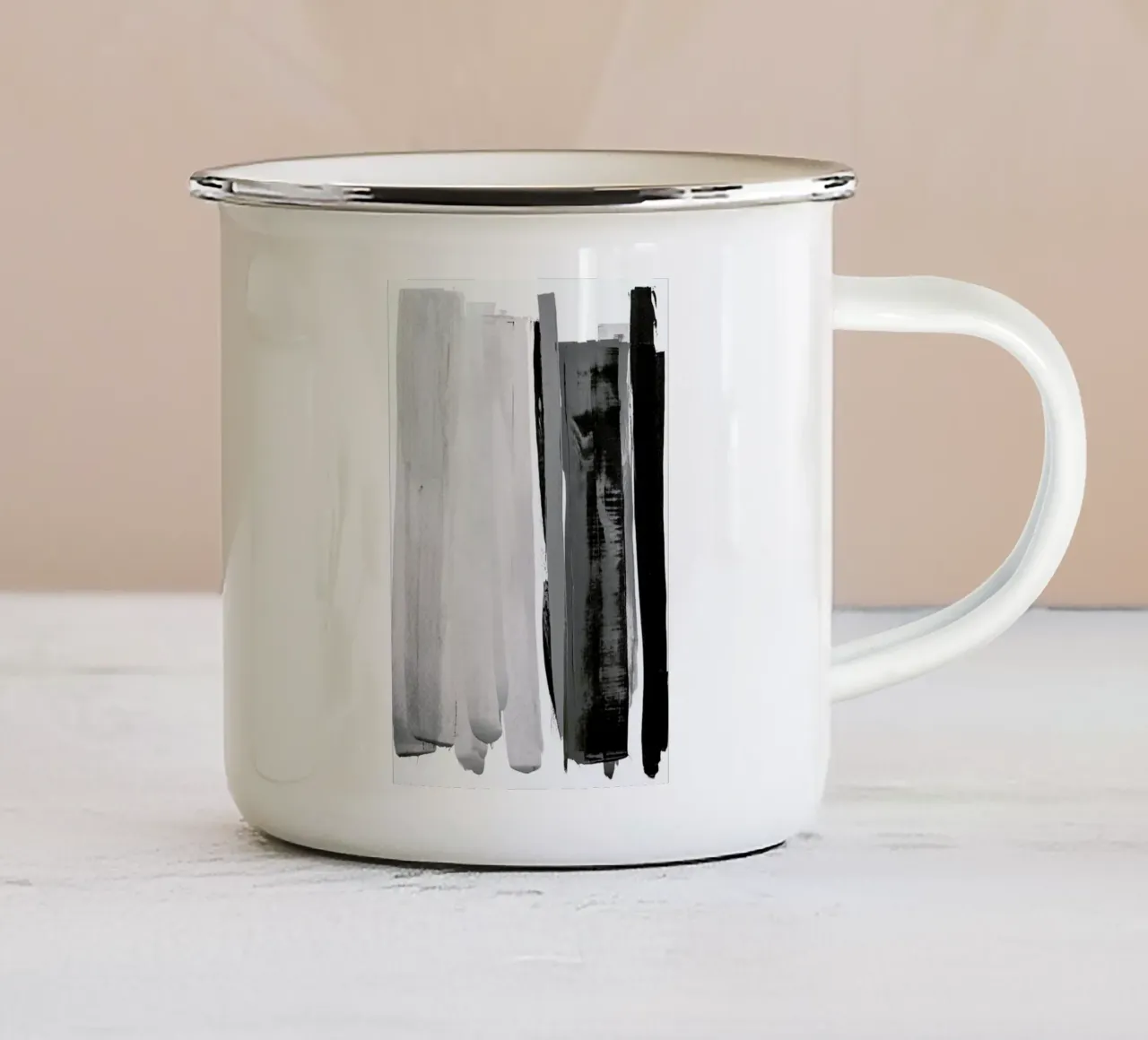 Deep Inside taza de esmalte de Shot By Clint