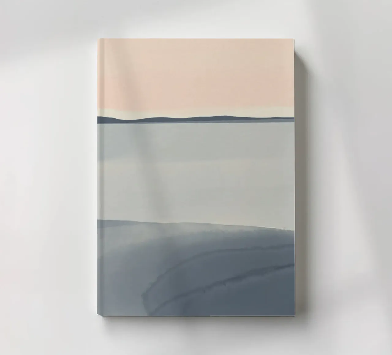 Plain seascape muted washed notebook by Little Dean