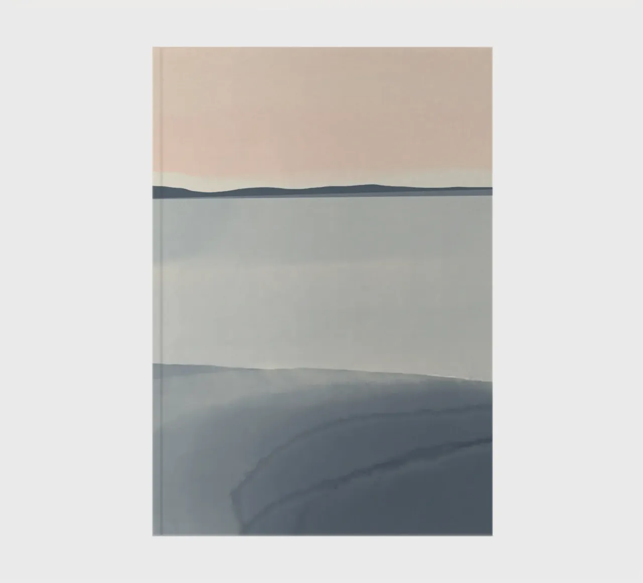 Plain seascape muted washed notebook by Little Dean