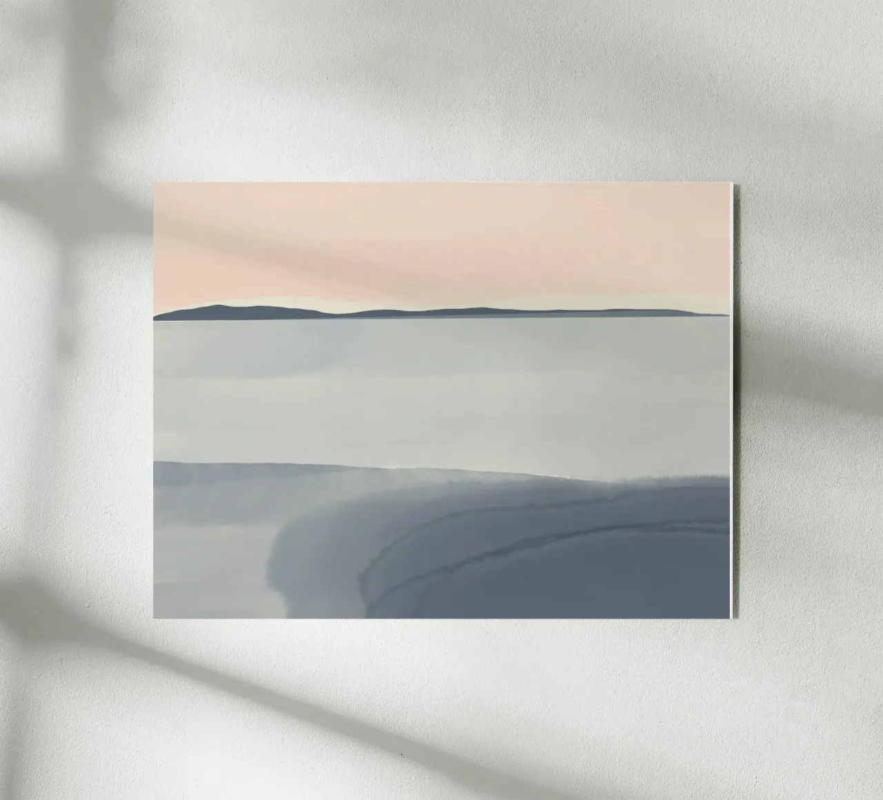 Paesaggio marino semplice lavato in modo tenue plexiglass da Little Dean