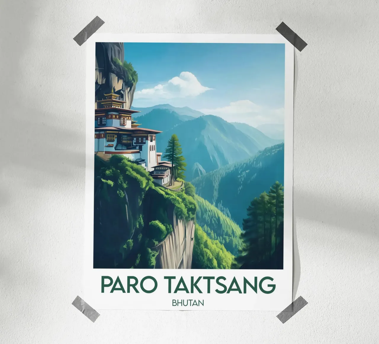 Affiche Paro Taktsang poster da Frame the World