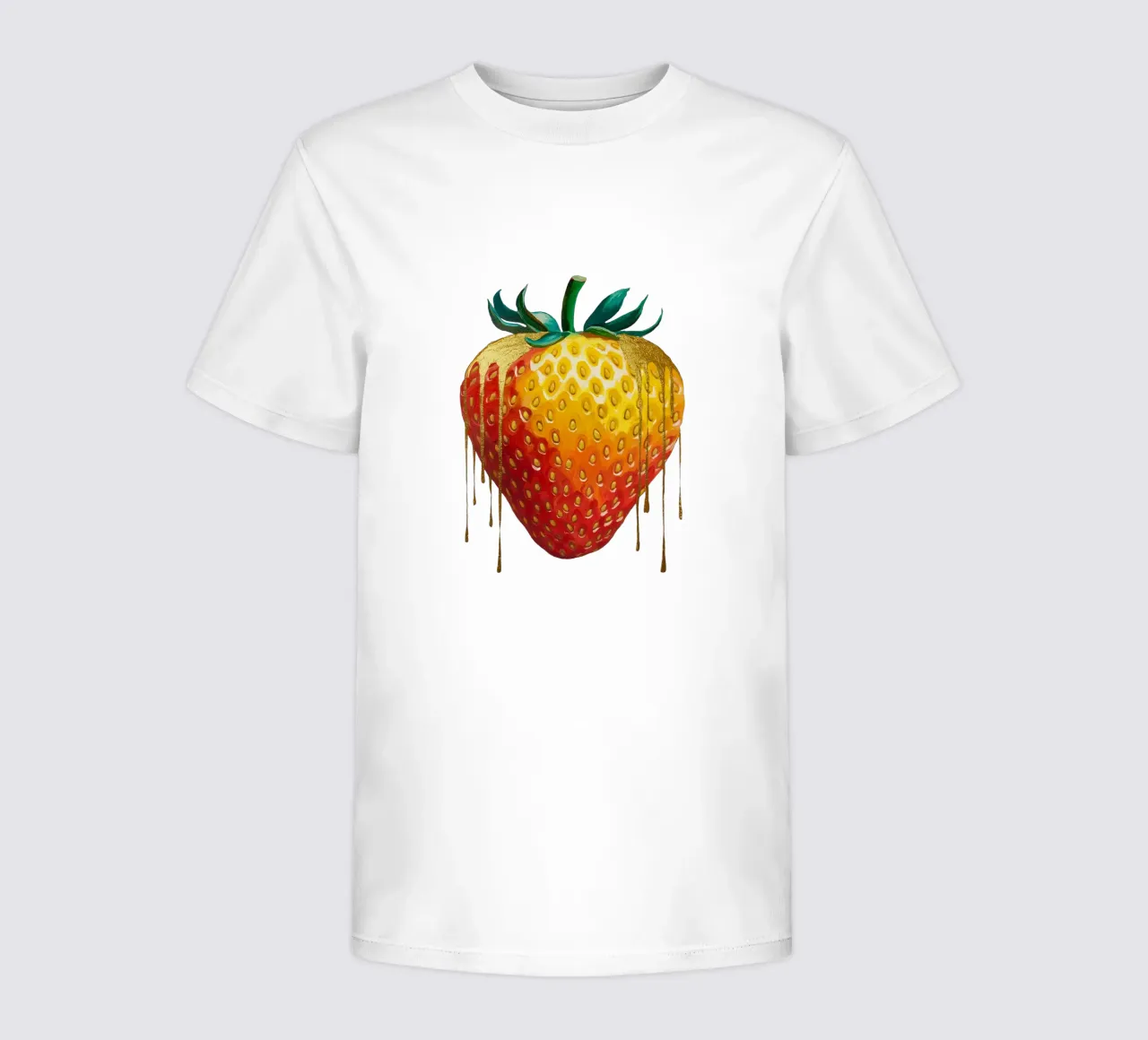 La fragola che scorre come l'oro t-shirt bambini da dinem