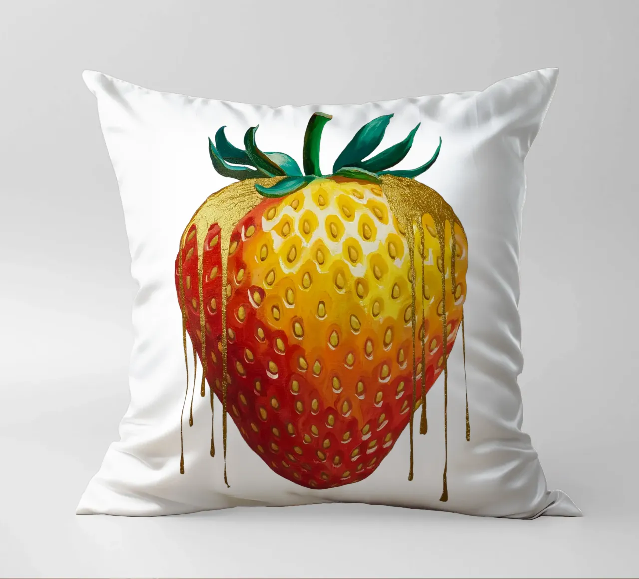 La fragola che scorre come l'oro cuscino da dinem
