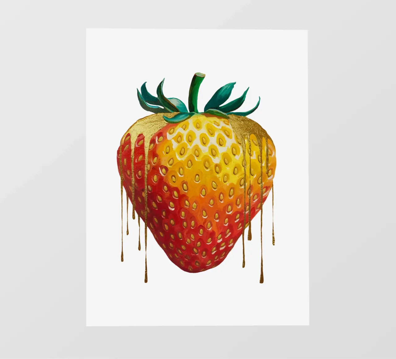 La fragola che scorre come l'oro pellicola backlit da dinem