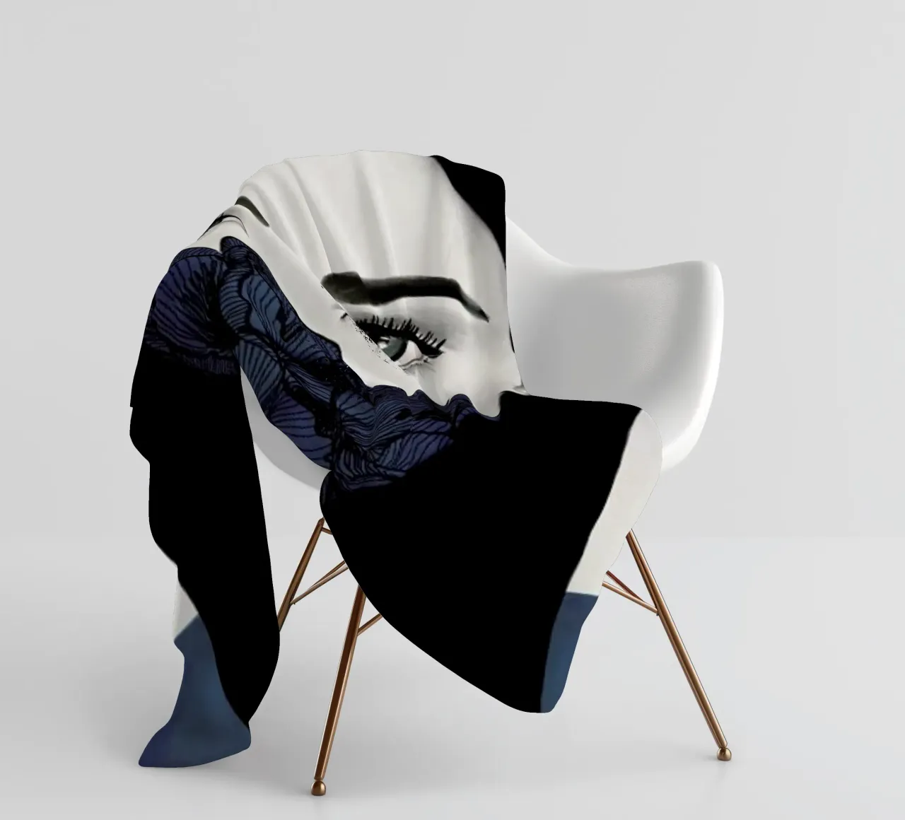 Thylane fleece blanket by Ramona Russu