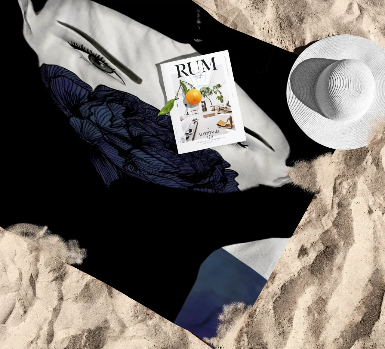 Thylane beach towel by Ramona Russu