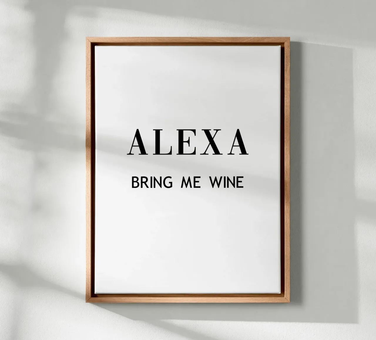Alexa, breng wijn canvas met Baklijst van Carinaprint
