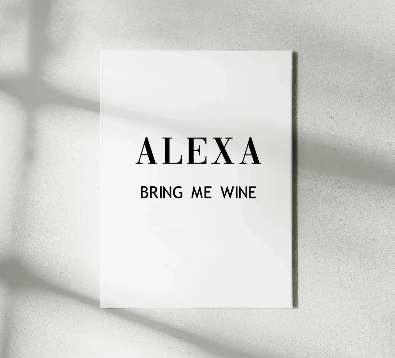 Alexa, breng wijn canvas met Baklijst van Carinaprint