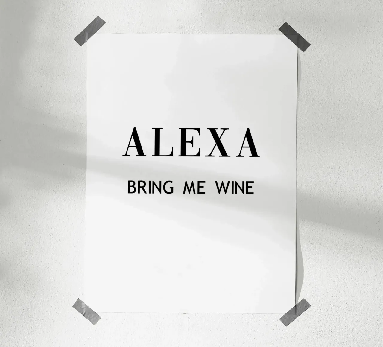Alexa, porta il vino poster da Carinaprint