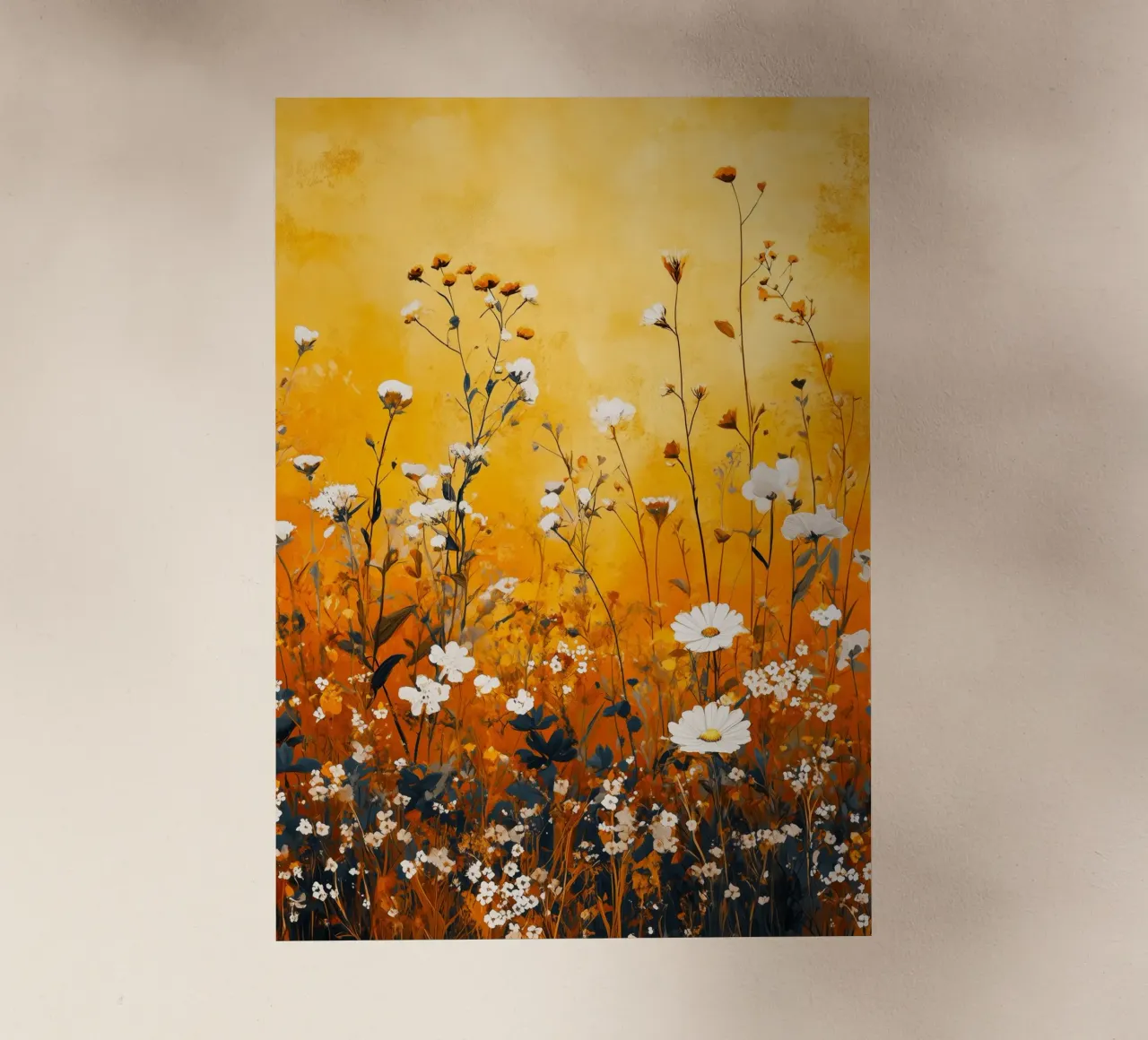 Fiori selvatici prato giallo pellicola backlit da Justyna Jaszke JBJart